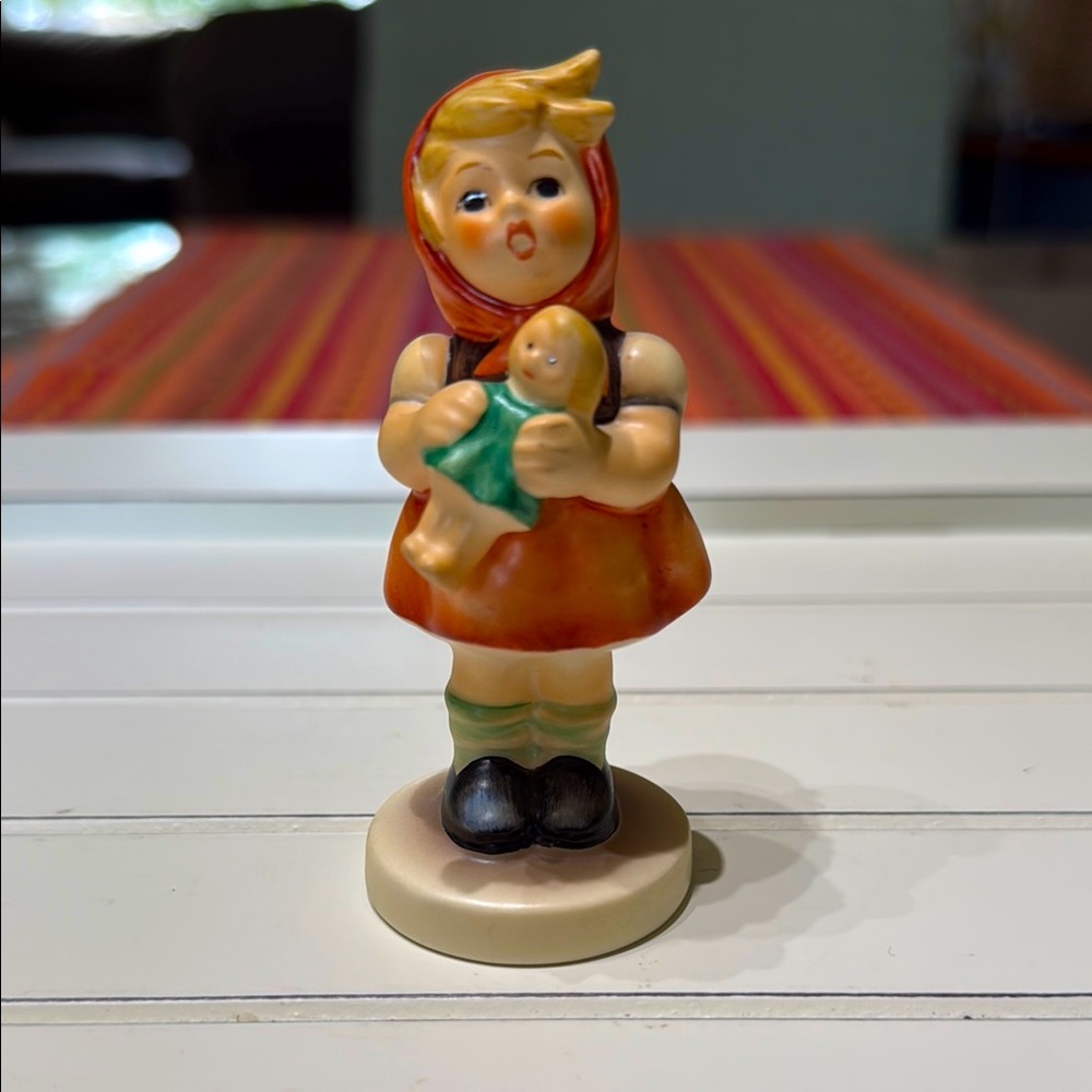 Hummel Goebel “Girl with Doll” Figurine 3.5" Tall #239B TMK6  1967 signed